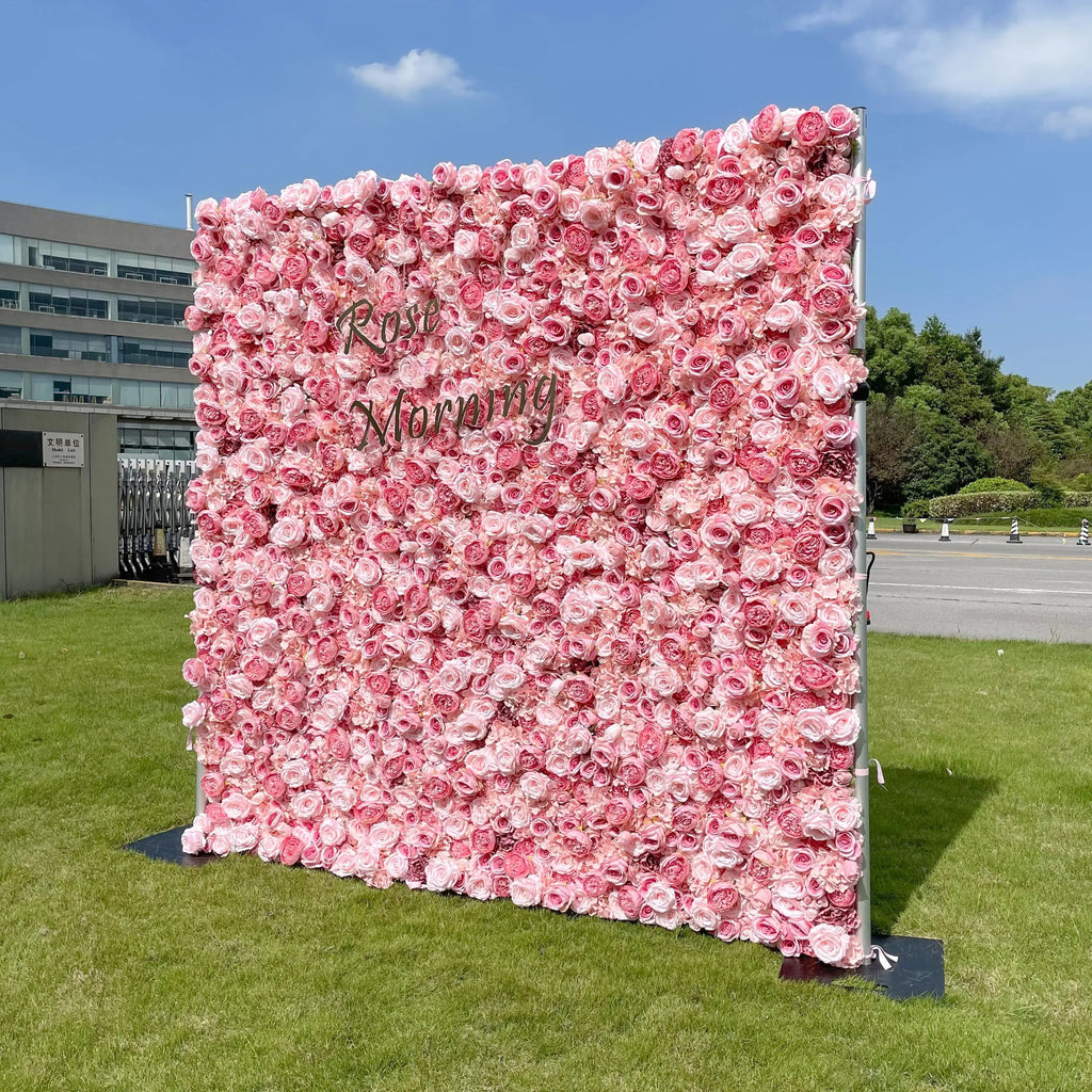 Rina | 4D Event-Ready Artificial Floral Wall Backdrop, Roll-Up Fabric | Shipping Included