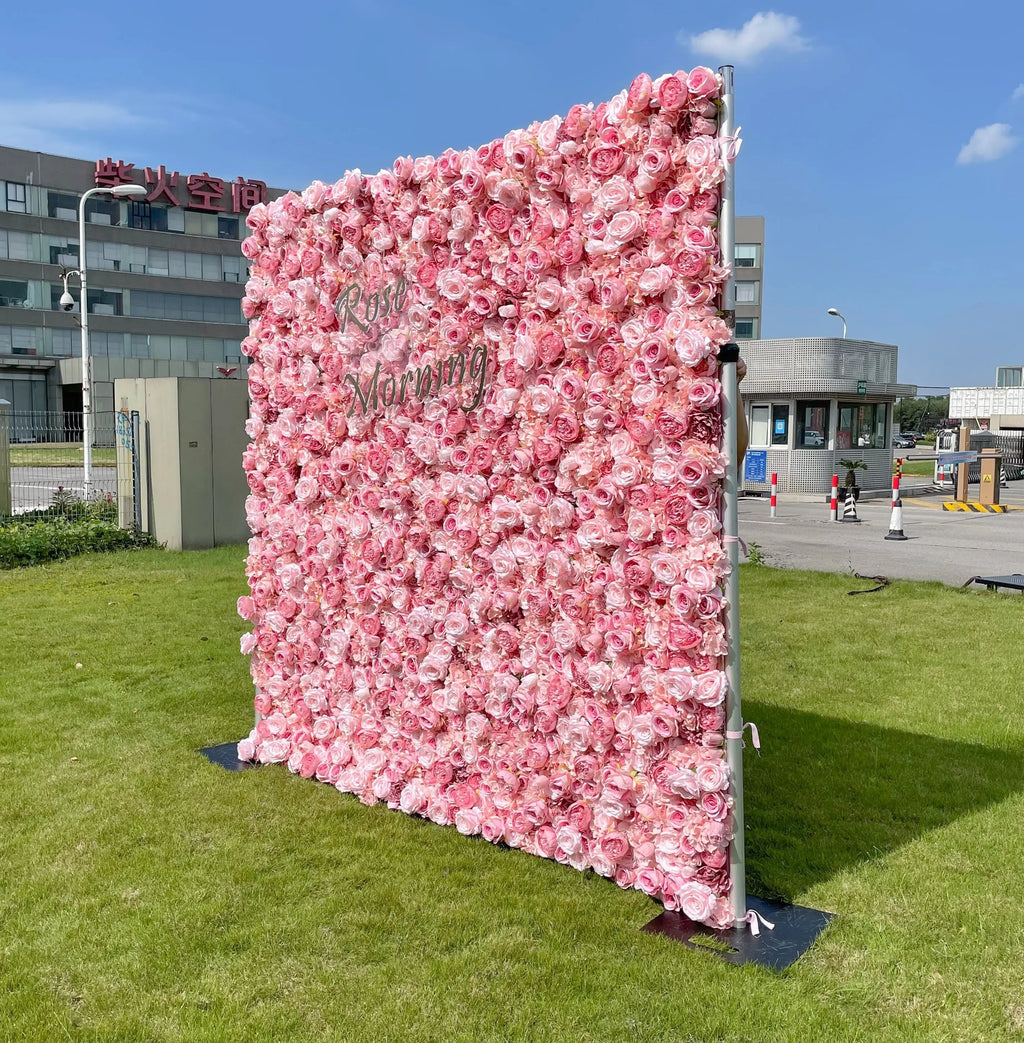 Rina | 4D Event-Ready Artificial Floral Wall Backdrop, Roll-Up Fabric | Shipping Included