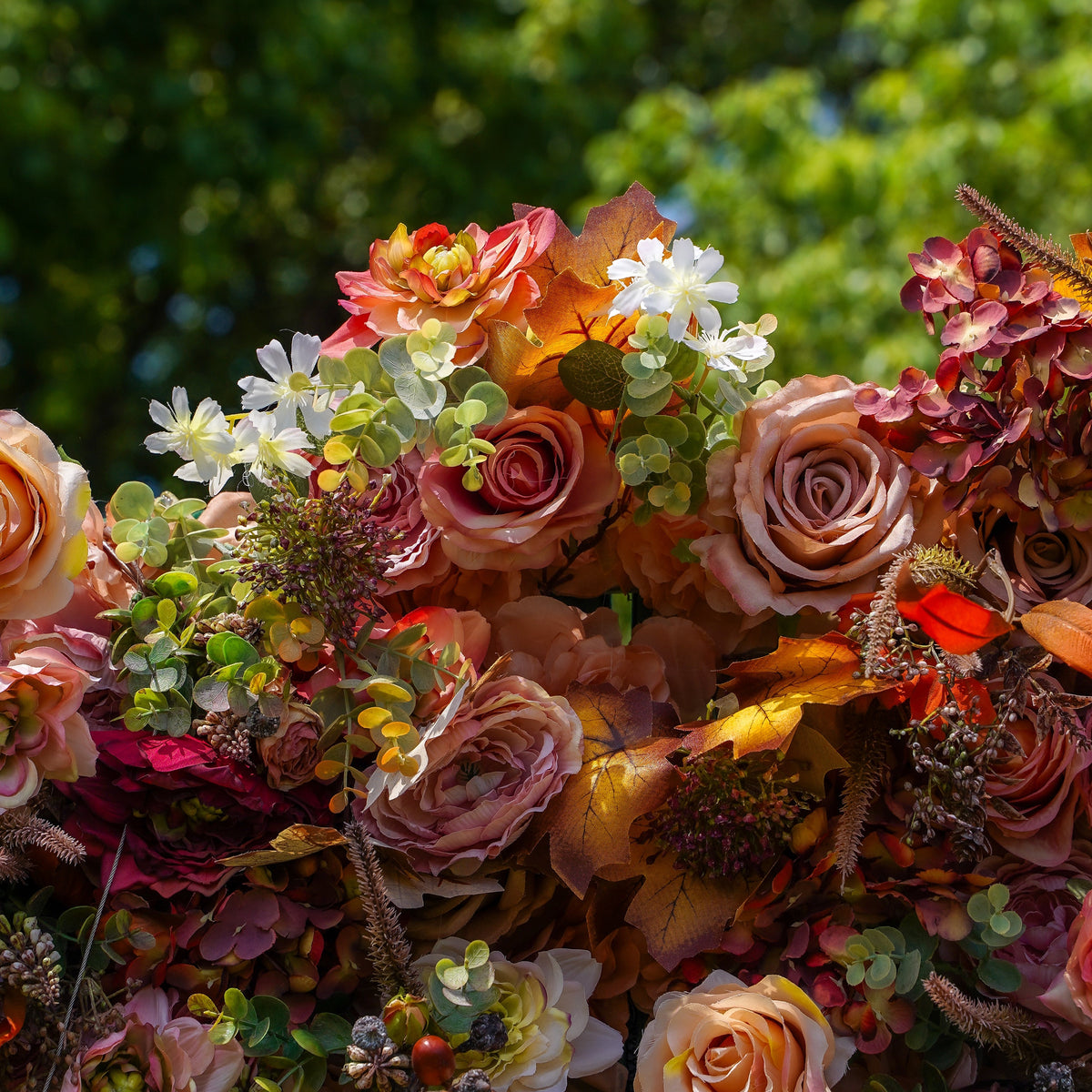 Ronny | 5D Event-Ready Artificial Floral Wall Backdrop, Roll-Up Fabric | Shipping Included