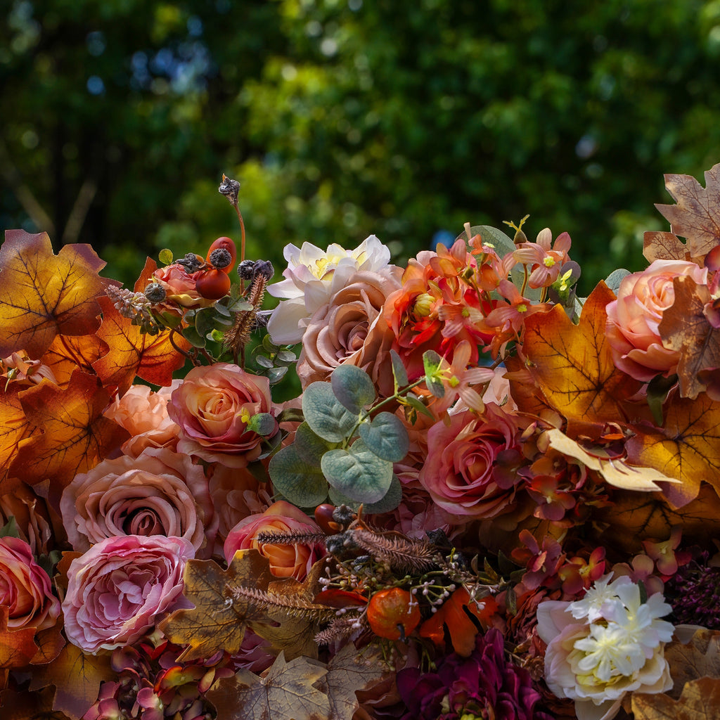 Ronny | 5D Event-Ready Artificial Floral Wall Backdrop, Roll-Up Fabric | Shipping Included