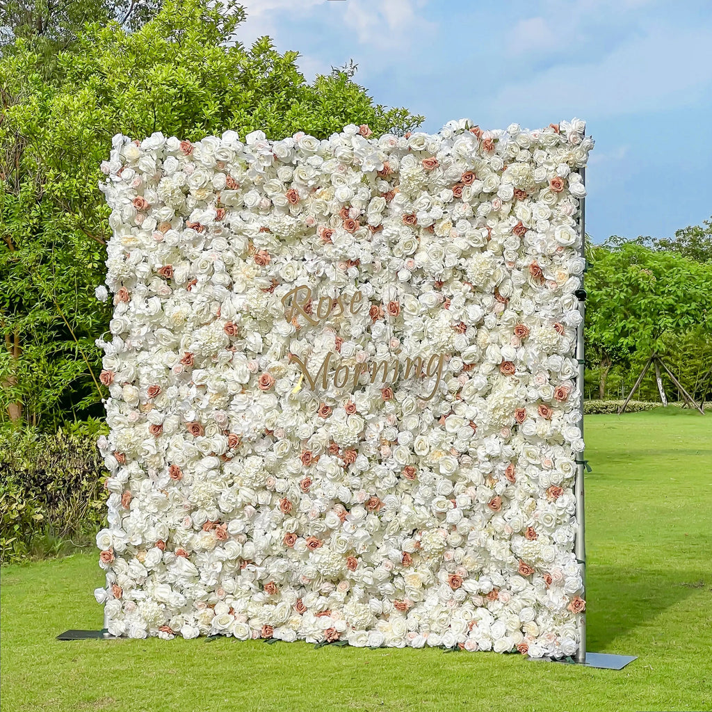 Sabrina | 5D Garden Series New Event-Ready Artificial Floral Wall Backdrop, Roll-Up Fabric | Shipping Included