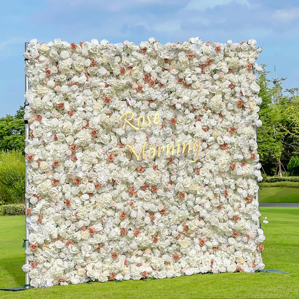 Sabrina | 5D Garden Series New Event-Ready Artificial Floral Wall Backdrop, Roll-Up Fabric | Shipping Included
