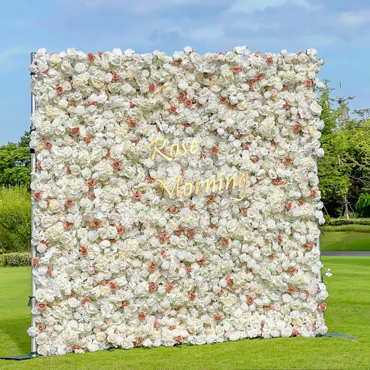 Sabrina | 5D Garden Series New Event-Ready Artificial Floral Wall Backdrop, Roll-Up Fabric | Shipping Included