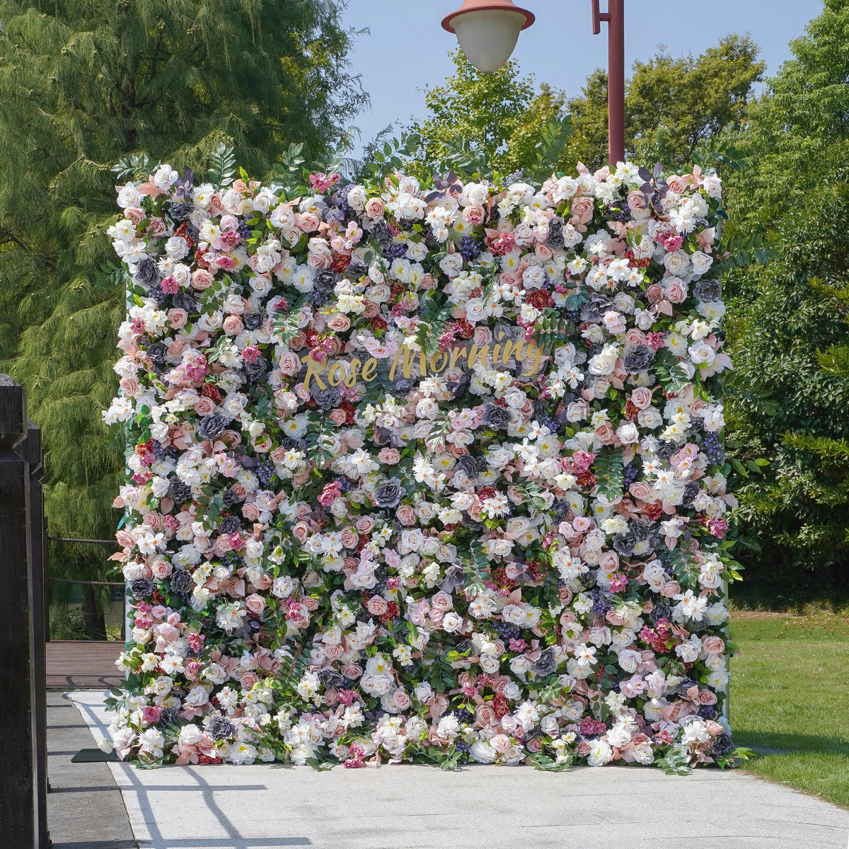 Selena | 5D Event-Ready Artificial Floral Wall Backdrop, Roll-Up Fabric | Shipping Included