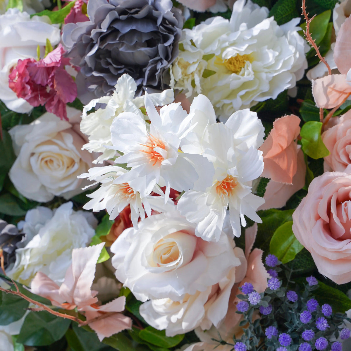 Selena | 5D Event-Ready Artificial Floral Wall Backdrop, Roll-Up Fabric | Shipping Included