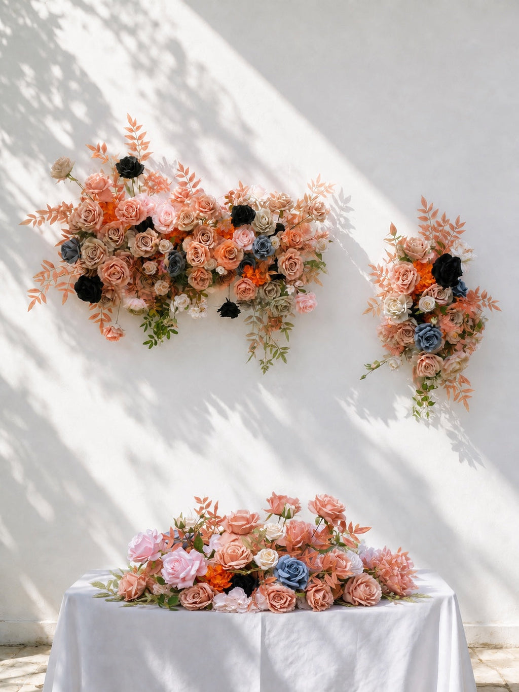 Sienna 2026 New Design Warm Orange & Blue Hanging Floral Arrangement | Shipping Included