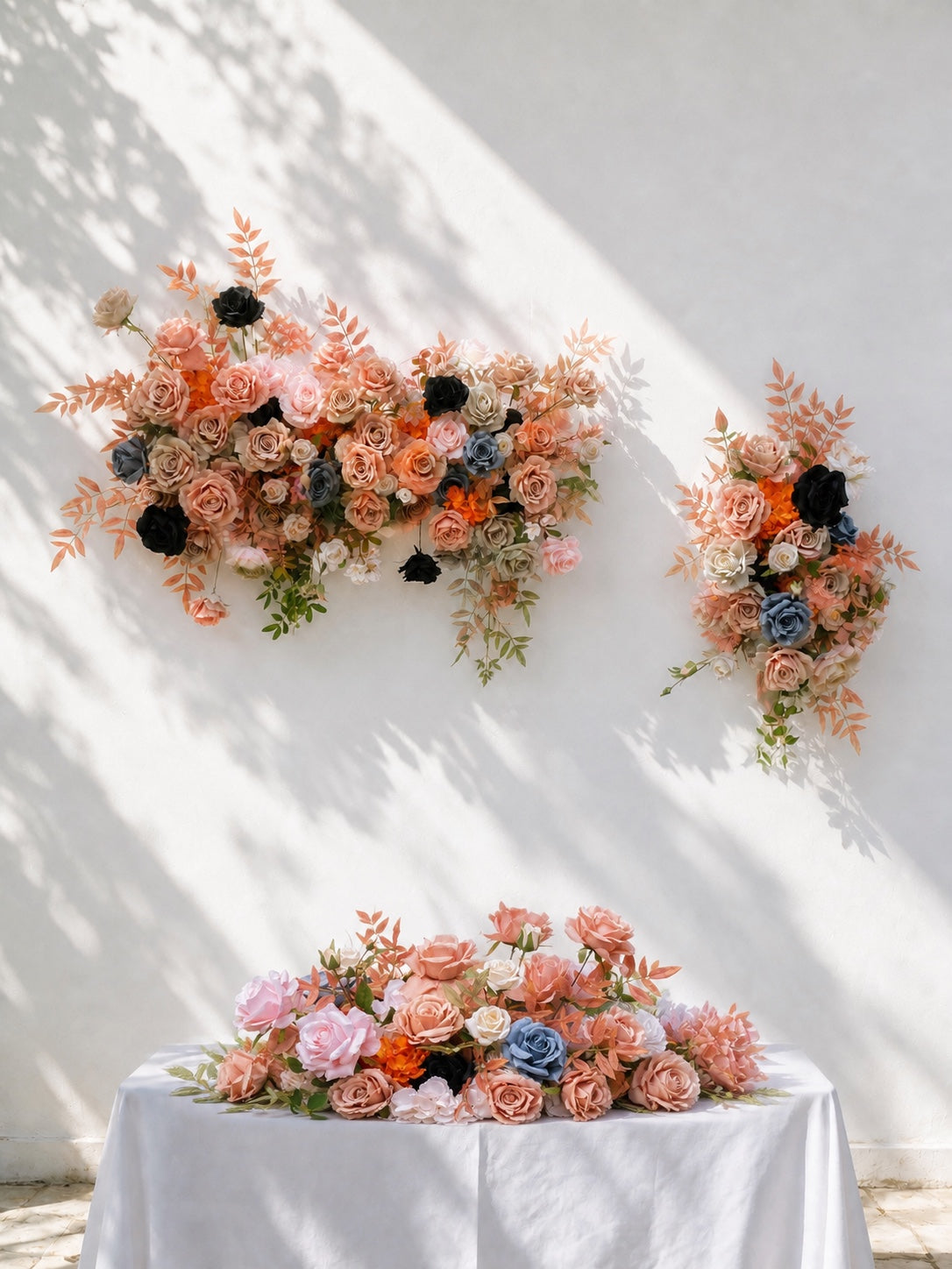 Sienna 2026 New Design Warm Orange & Blue Hanging Floral Arrangement | Shipping Included
