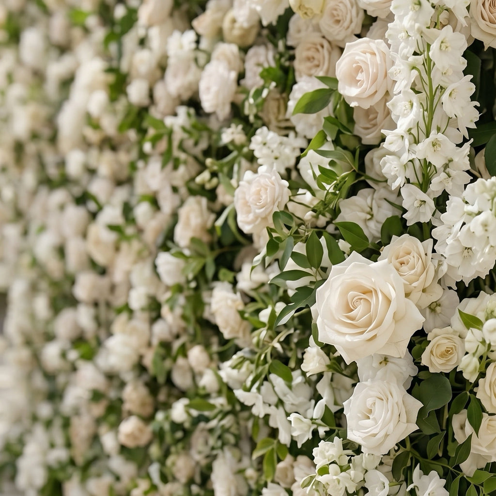 Sirenbelle | Luxury 5D Cream & Ivory Silk Event-Ready Floral Wall Backdrop for Timeless Elegant Weddings | Shipping Included