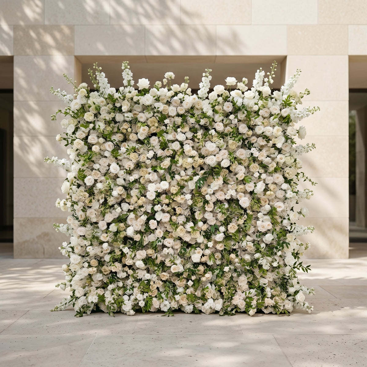 Sirenbelle | Luxury 5D Cream & Ivory Silk Event-Ready Floral Wall Backdrop for Timeless Elegant Weddings | Shipping Included