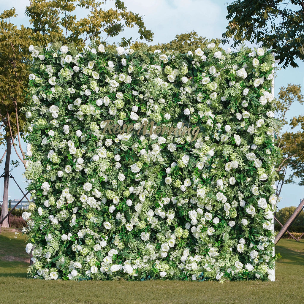 Summer | 5D Garden Series New Event-Ready Artificial Floral Wall Backdrop, Roll-Up Fabric | Shipping Included