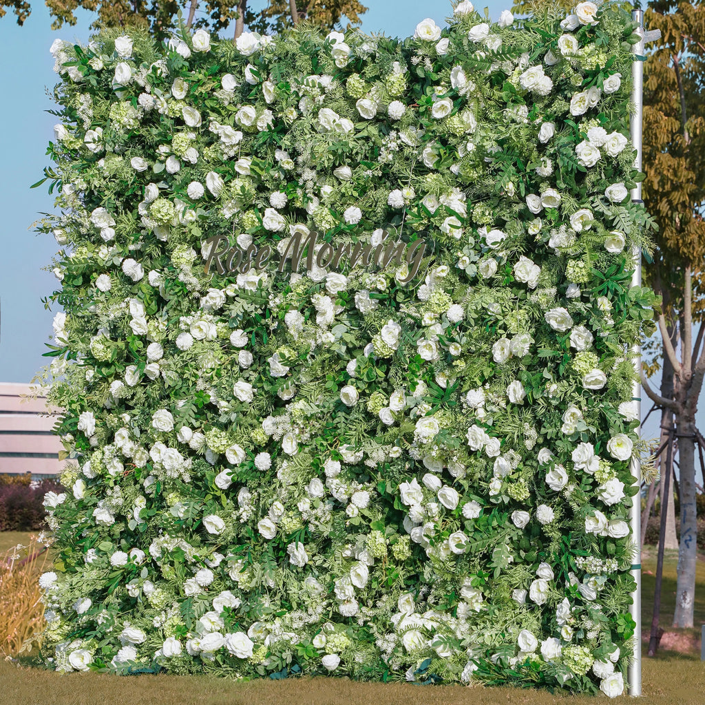 Summer | 5D Garden Series New Event-Ready Artificial Floral Wall Backdrop, Roll-Up Fabric | Shipping Included