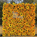 Sunflower | 5D Event-Ready Artificial Floral Wall Backdrop, Roll-Up Fabric | Shipping Included