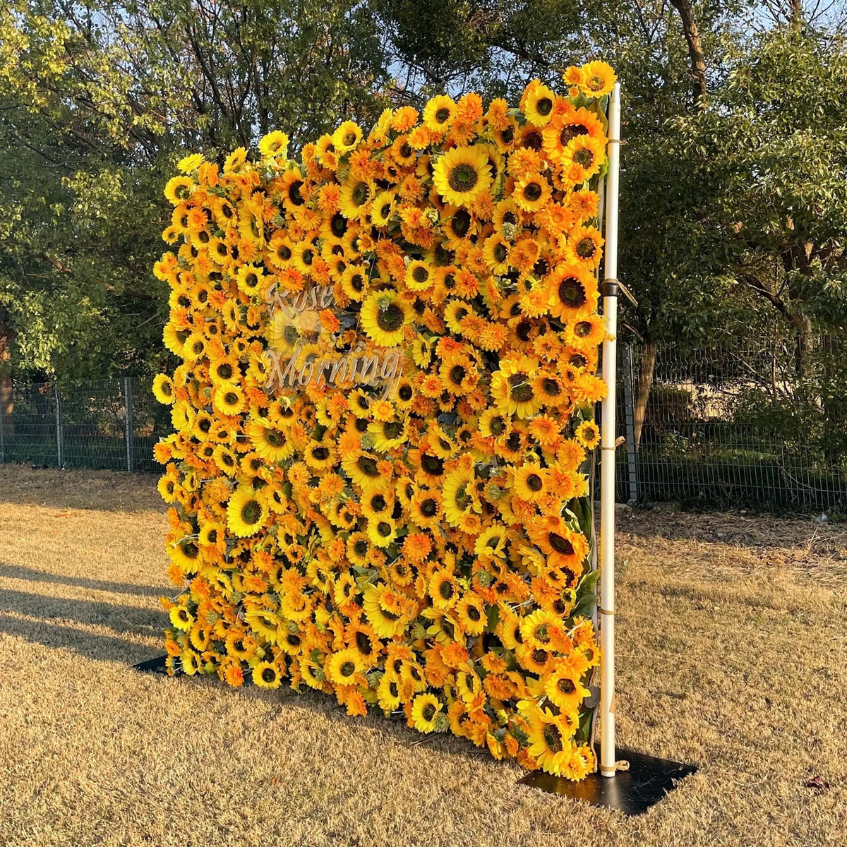 Sunflower | 5D Event-Ready Artificial Floral Wall Backdrop, Roll-Up Fabric | Shipping Included