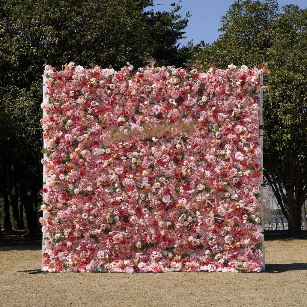 Sweetheart | 5D Event-Ready Artificial Floral Wall Backdrop, Roll-Up Fabric | Shipping Included