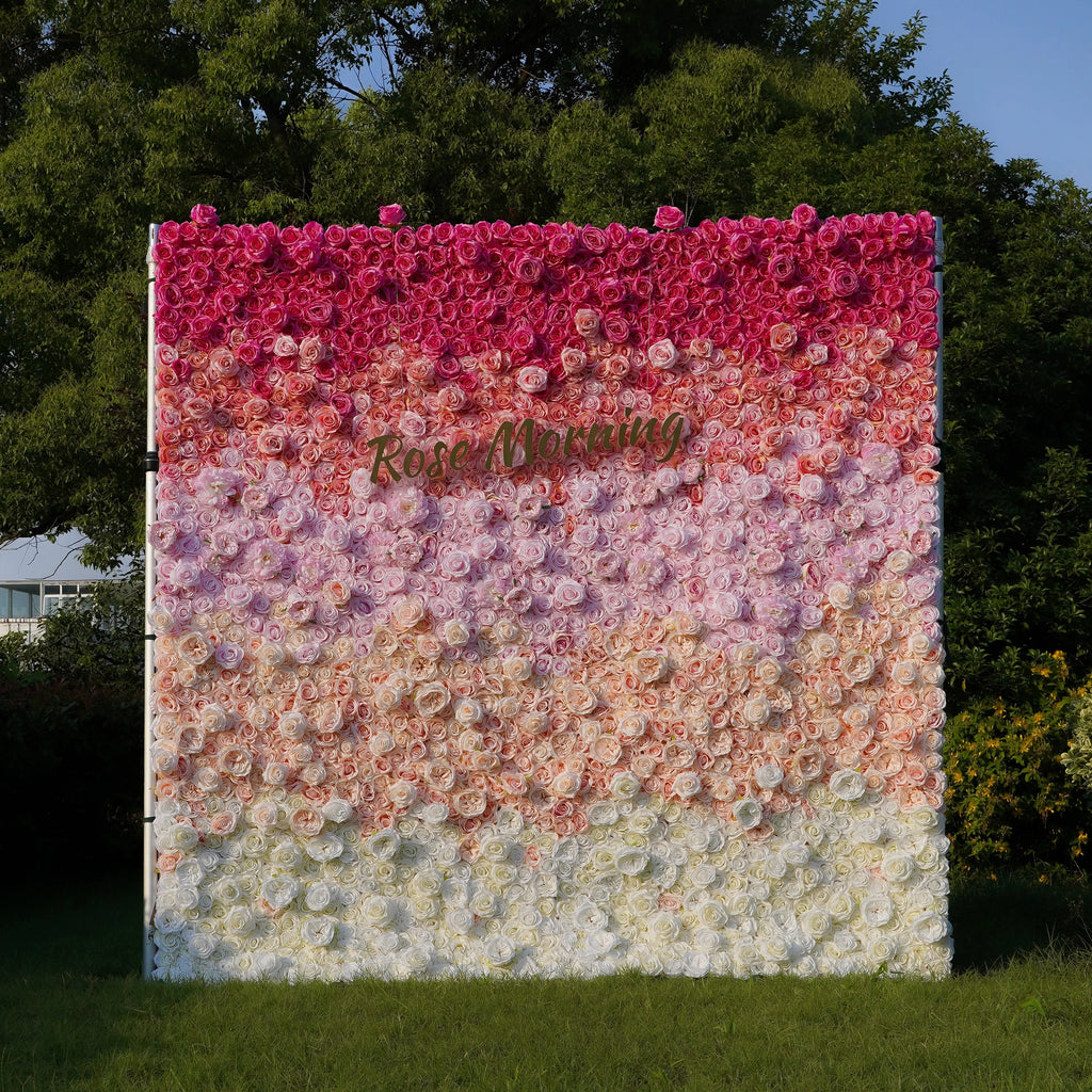 Tina | 5D Event-Ready Artificial Floral Wall Backdrop, Roll-Up Fabric | Shipping Included