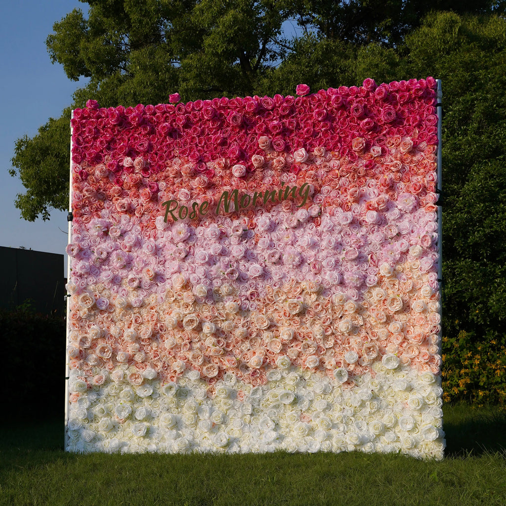 Tina | 5D Event-Ready Artificial Floral Wall Backdrop, Roll-Up Fabric | Shipping Included