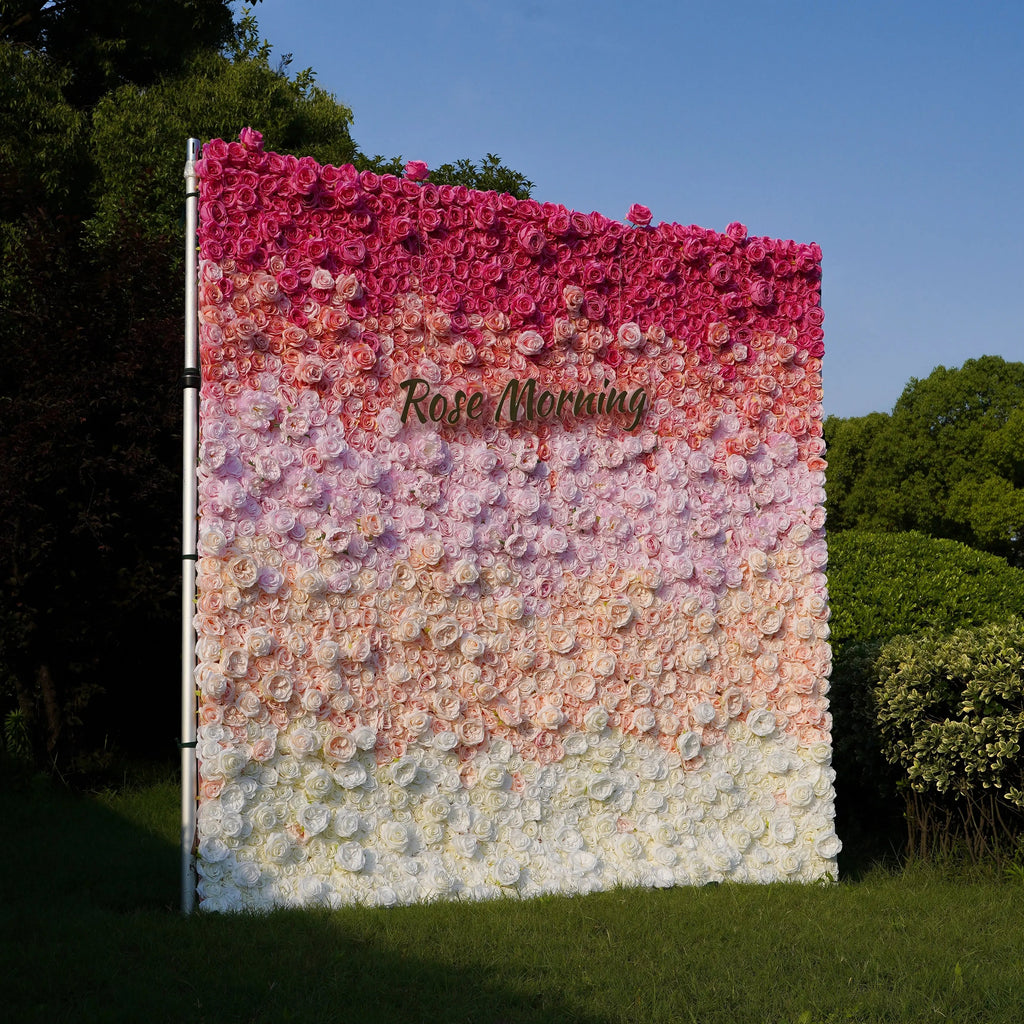 Tina | 5D Event-Ready Artificial Floral Wall Backdrop, Roll-Up Fabric | Shipping Included
