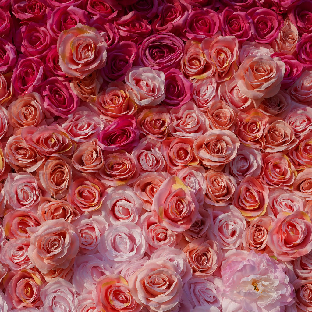 Tina | 5D Event-Ready Artificial Floral Wall Backdrop, Roll-Up Fabric | Shipping Included