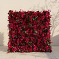 Torella | 5D Luxury Burgundy Red Event-Ready Silk Rose Floral Wall Backdrop for Romantic Wedding & Proposal Setups | Shipping Included