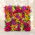 Valnella | 5D Rainbow Tropical Mixed Bright Tone Event-Ready Silk Rose Floral Wall Backdrop for Romantic Wedding & Proposal Setups | Shipping Included