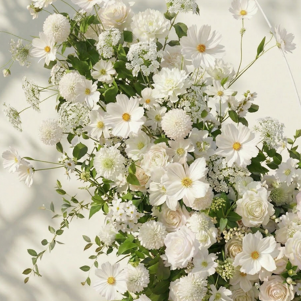 Velmora | Exquisite Ivory Butterfly-Shaped Flower Wall for Birthday & Anniversary Decor | Shipping Included