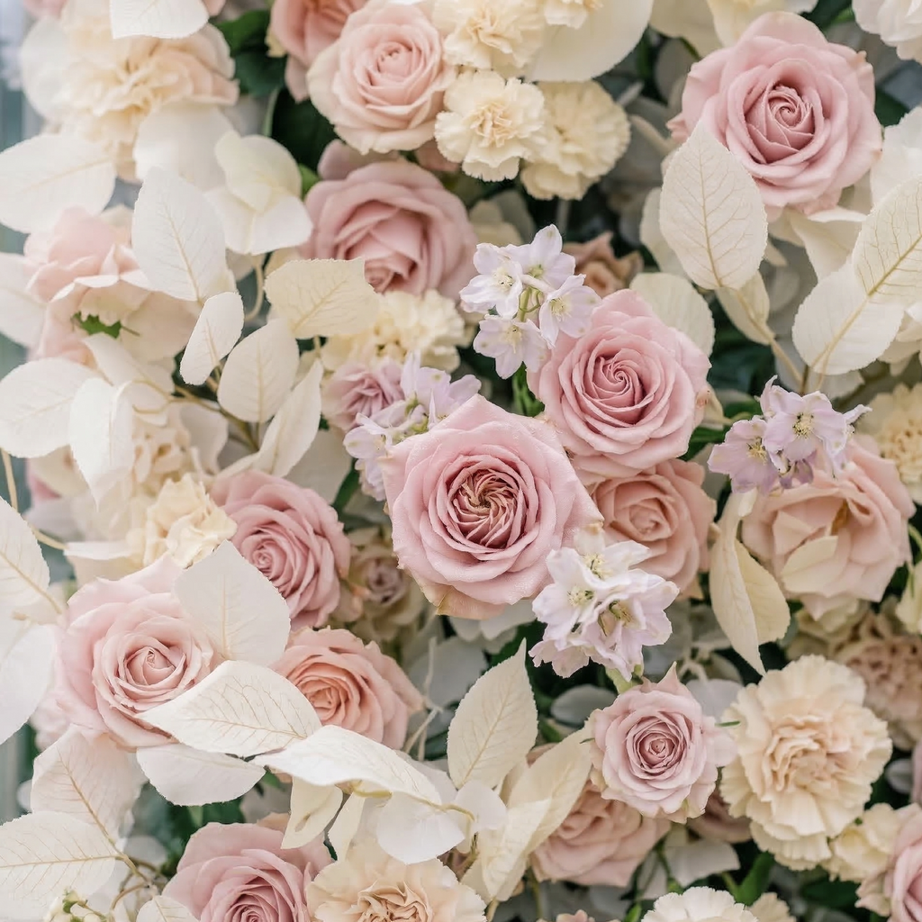 Vexira | 3D Dusty Pink Event-Ready Silk Rose Floral Wall Backdrop for Romantic Wedding & Proposal Setups | Shipping Included