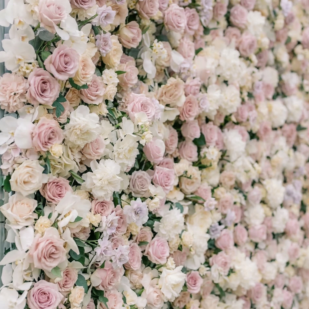 Vexira | 3D Dusty Pink Event-Ready Silk Rose Floral Wall Backdrop for Romantic Wedding & Proposal Setups | Shipping Included