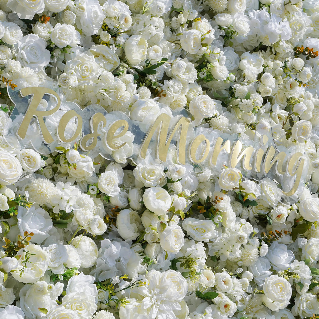 YaYa | 5D Rose Morning Zipper flower wall Fabric Backdrop Artificial rolling up curtain flower wall | Shipping Included
