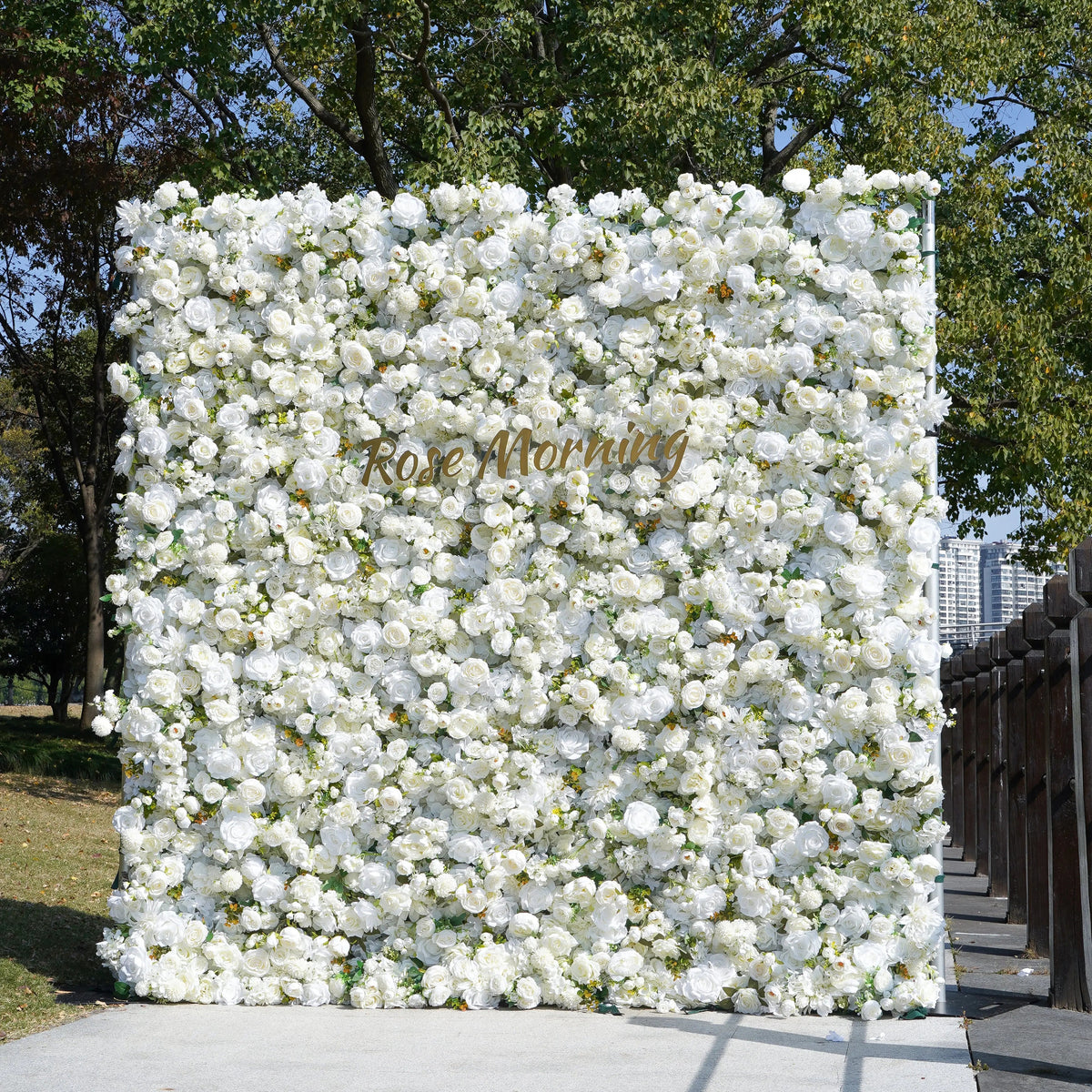 YaYa | 5D Rose Morning Zipper flower wall Fabric Backdrop Artificial rolling up curtain flower wall | Shipping Included