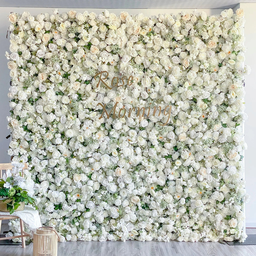 Yimi | 5D Garden Series Event-Ready Artificial Floral Wall Backdrop, Roll-Up Fabric | Shipping Included