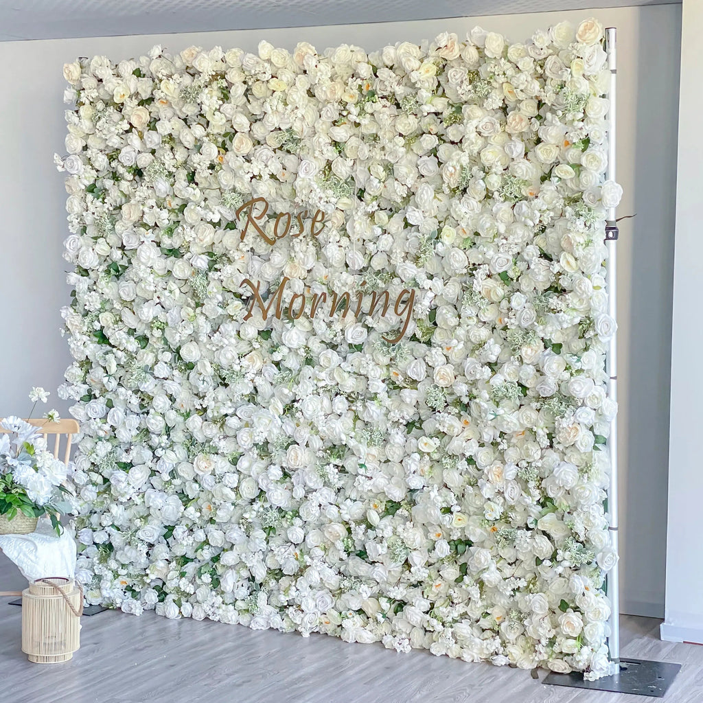 Yimi | 5D Garden Series Event-Ready Artificial Floral Wall Backdrop, Roll-Up Fabric | Shipping Included