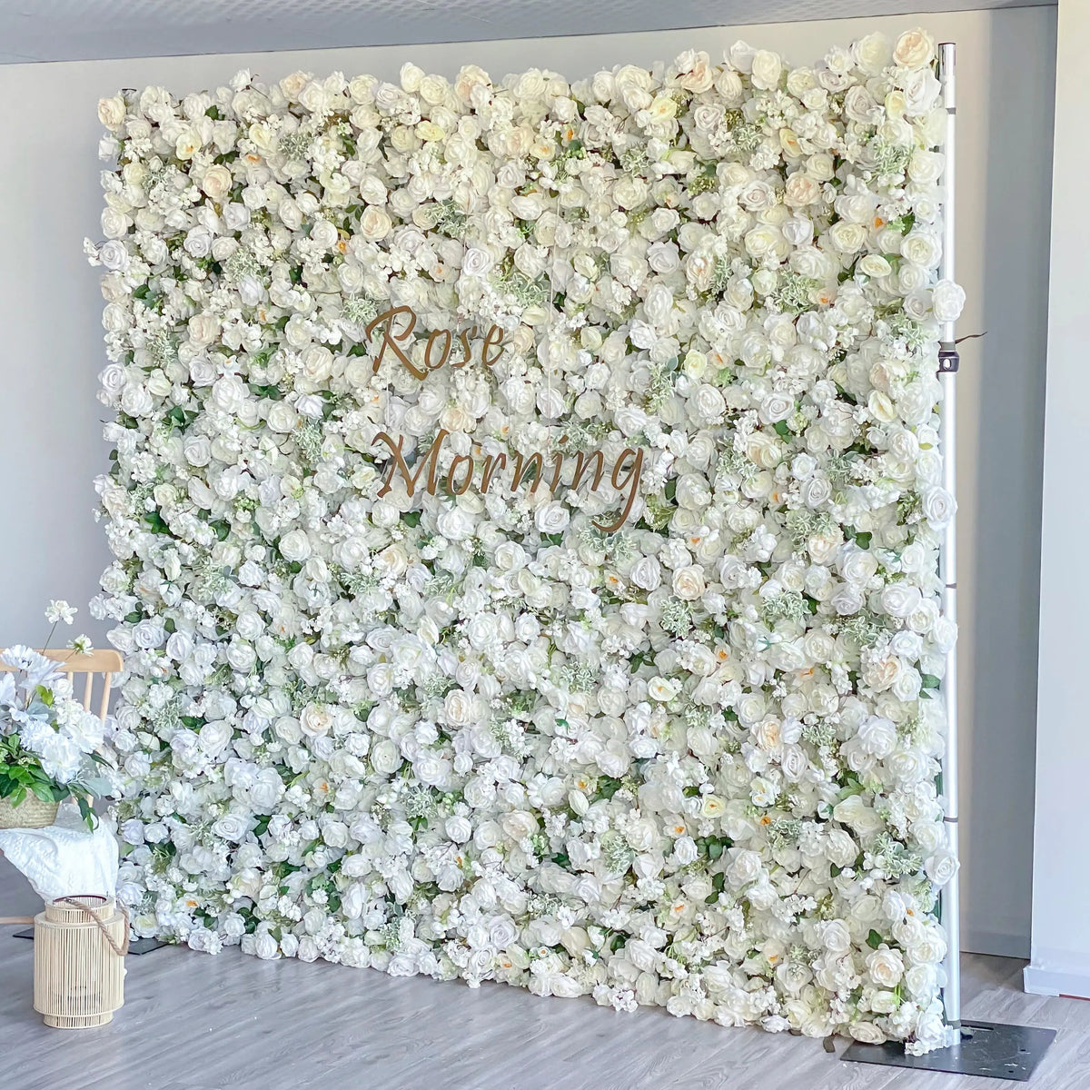 Yimi | 5D Garden Series Event-Ready Artificial Floral Wall Backdrop, Roll-Up Fabric | Shipping Included