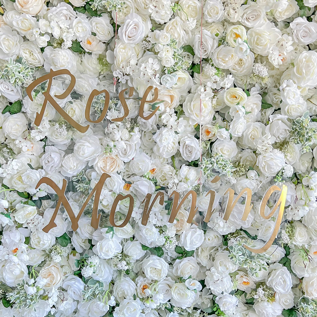 Yimi | 5D Garden Series Event-Ready Artificial Floral Wall Backdrop, Roll-Up Fabric | Shipping Included