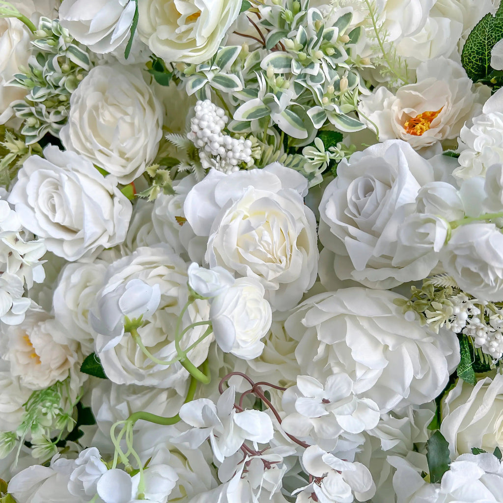 Yimi | 5D Garden Series Event-Ready Artificial Floral Wall Backdrop, Roll-Up Fabric | Shipping Included