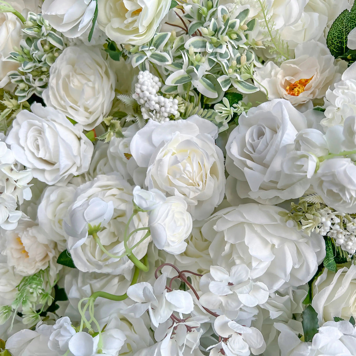 Yimi | 5D Garden Series Event-Ready Artificial Floral Wall Backdrop, Roll-Up Fabric | Shipping Included