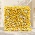 Zorova | Luxury 5D Lemon Yellow & White Silk Floral Wall Backdrop for Vibrant Summer Events | Shipping Included