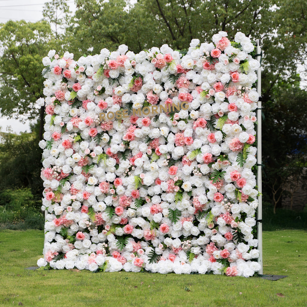 Alissa | 5D Event-Ready Artificial Floral Wall Backdrop, Roll-Up Fabric | Shipping Included