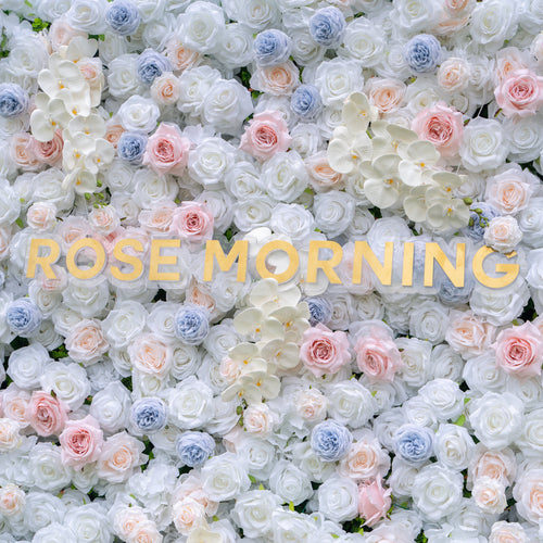 Amore | 4D Event-Ready Artificial Floral Wall Backdrop, Zip-Up Fabric 8ft*8ft | Shipping Included