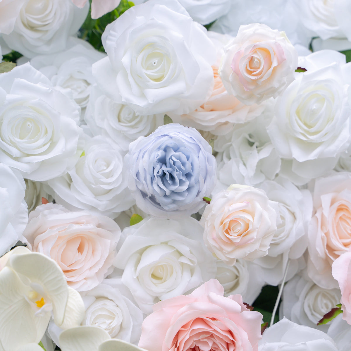 Amore | 4D Event-Ready Artificial Floral Wall Backdrop, Zip-Up Fabric 8ft*8ft | Shipping Included