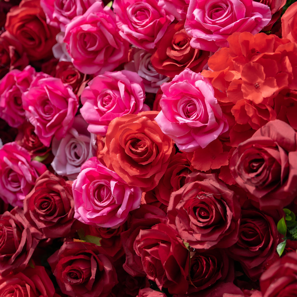 Angelica | 4D Event-Ready Artificial Floral Wall Backdrop, Zip-Up Fabric 8ft*8ft | Shipping Included