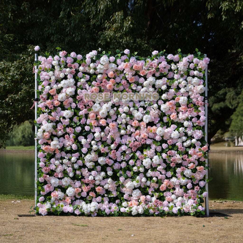 Arabella | 3D Event-Ready Artificial Floral Wall Backdrop, Roll-Up Fabric | Shipping Included