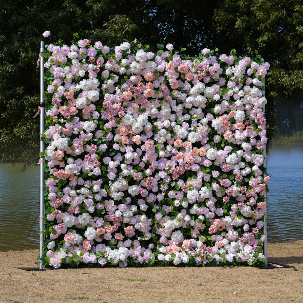 Arabella | 3D Event-Ready Artificial Floral Wall Backdrop, Roll-Up Fabric | Shipping Included