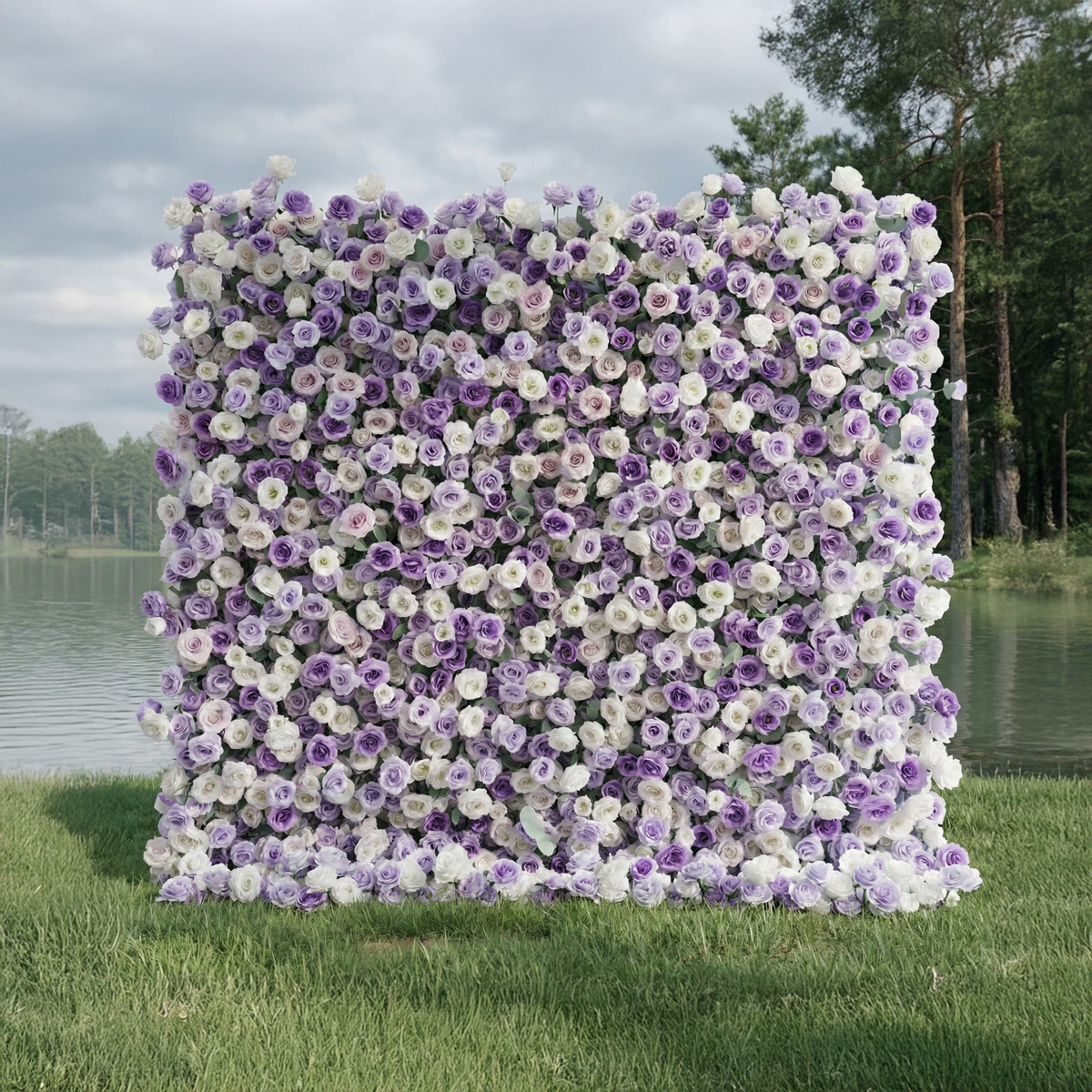 Arden | 5D Luxury Lavender & Cream Event-Ready Silk Floral Wall Backdrop for Dreamy Weddings & Events | Shipping Included