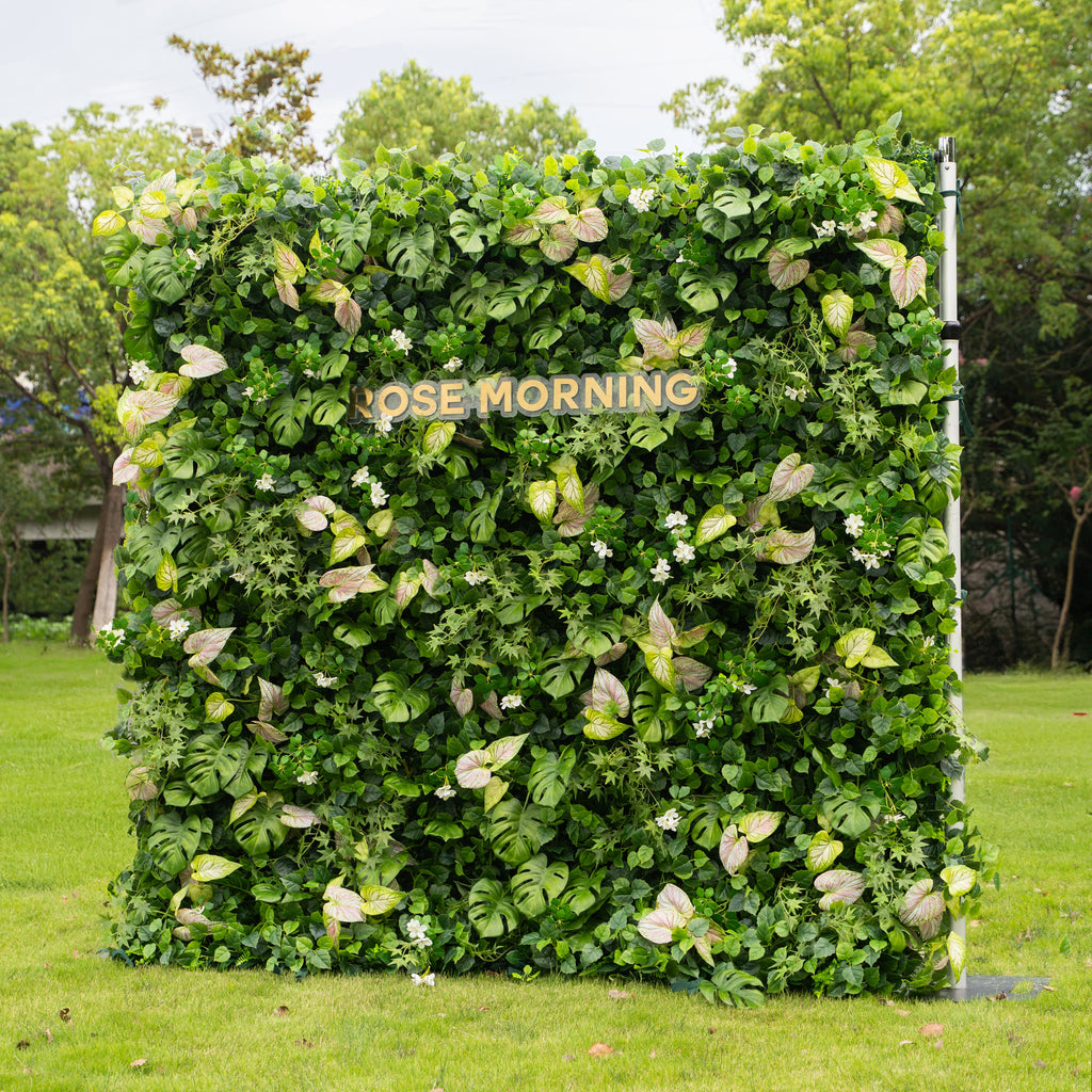 Aura | 4D Event-Ready Artificial Floral Wall Backdrop, Roll-Up Fabric | Shipping Included