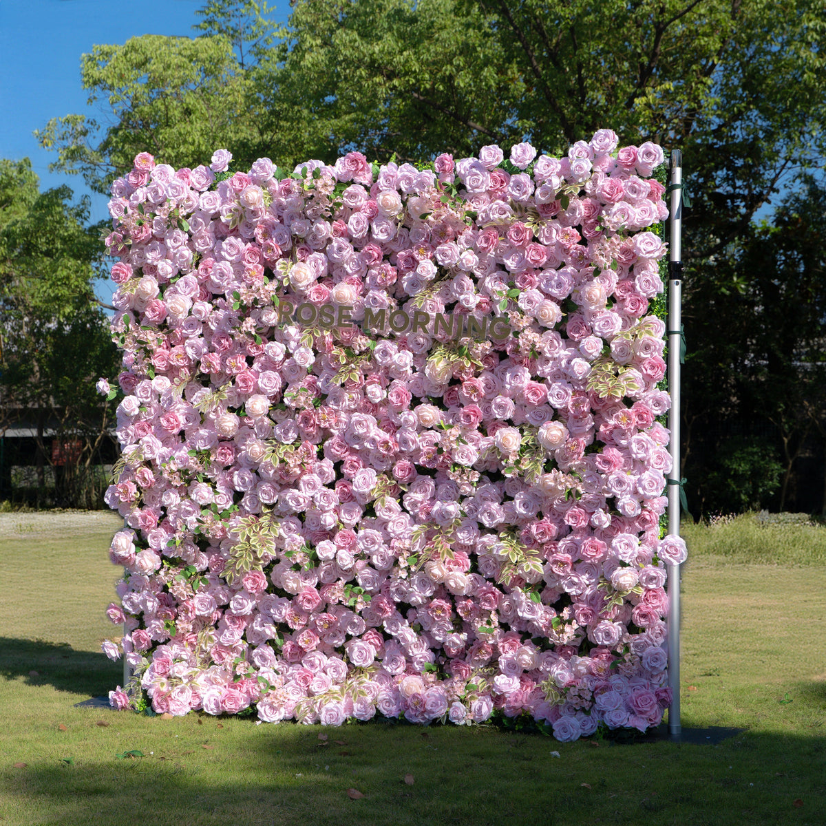 Bene | 4D Event-Ready Artificial Floral Wall Backdrop, Zip-Up Fabric 8ft*8ft | Shipping Included