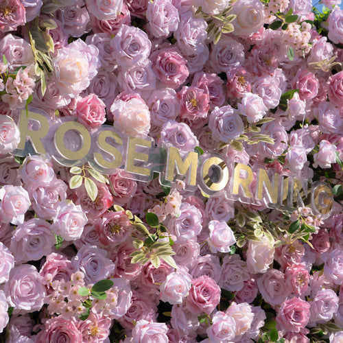 Bene | 4D Event-Ready Artificial Floral Wall Backdrop, Zip-Up Fabric 8ft*8ft | Shipping Included