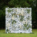 Bianca | 3D Event-Ready Artificial Floral Wall Backdrop, Roll-Up Fabric | Shipping Included