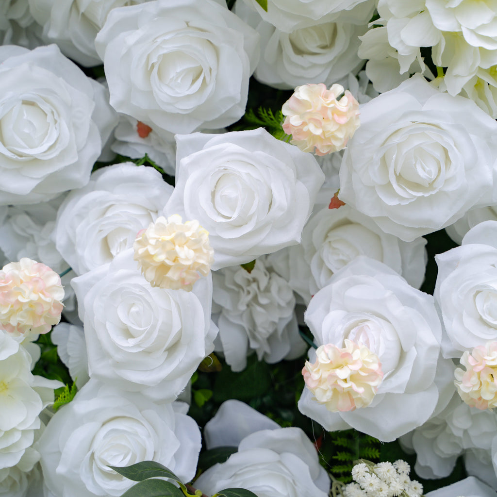 Bianca | 3D Event-Ready Artificial Floral Wall Backdrop, Roll-Up Fabric | Shipping Included