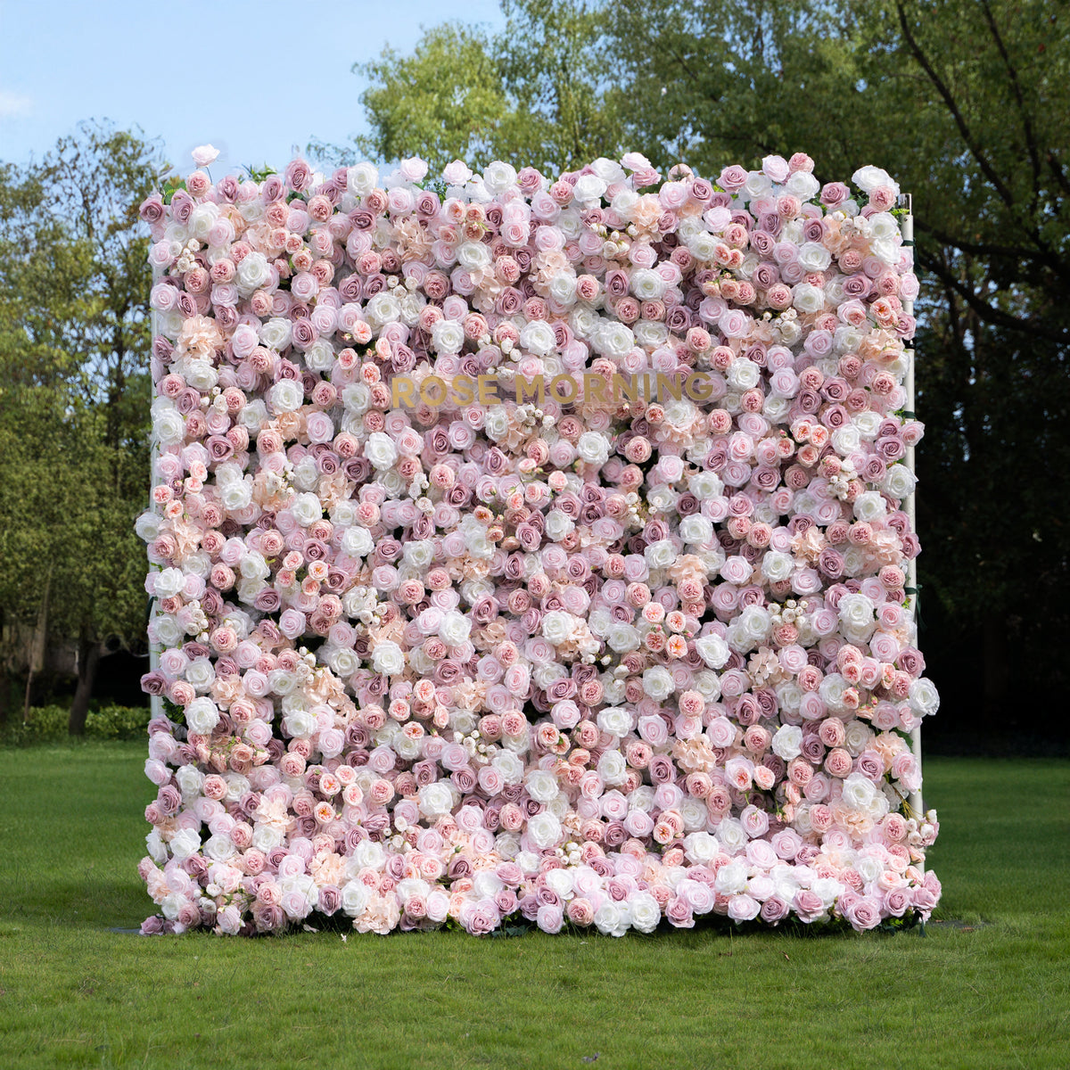 Blessed | 5D Event-Ready Artificial Floral Wall Backdrop, Roll-Up Fabric | Shipping Included