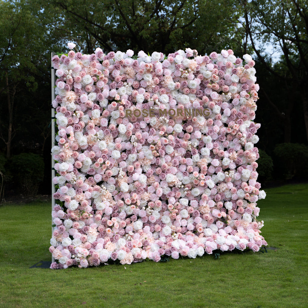 Blessed | 5D Event-Ready Artificial Floral Wall Backdrop, Roll-Up Fabric | Shipping Included